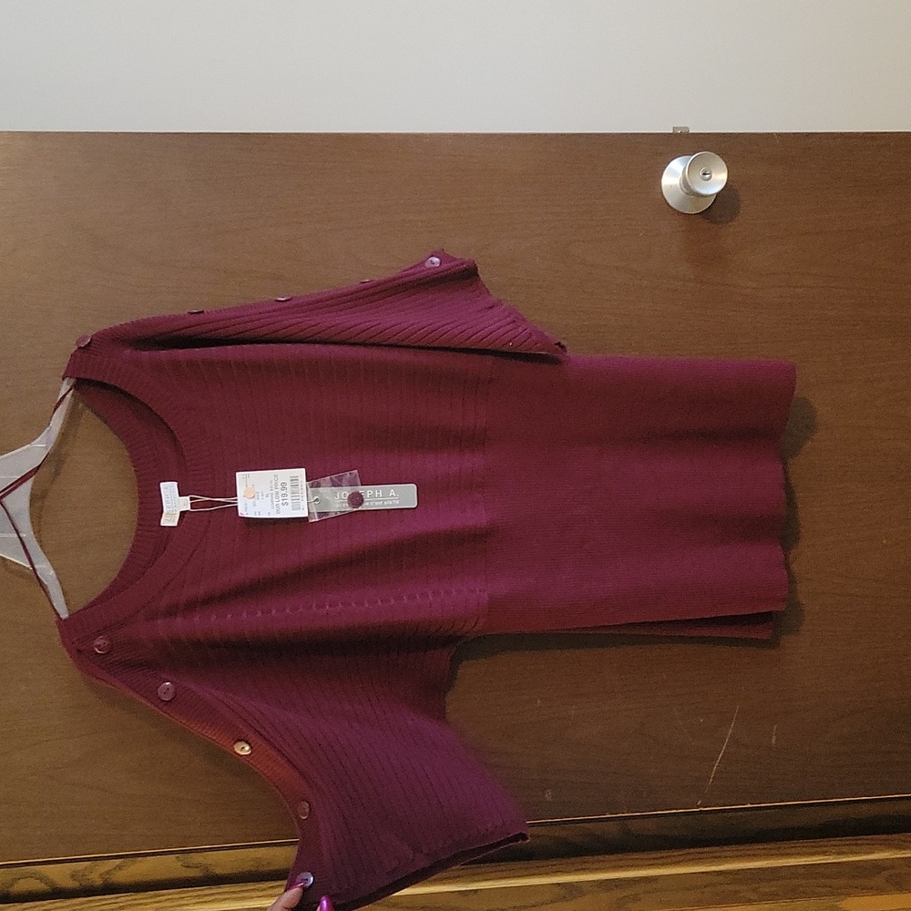 Joseph A. Burgundy Dolman sleeve sweater, size XL